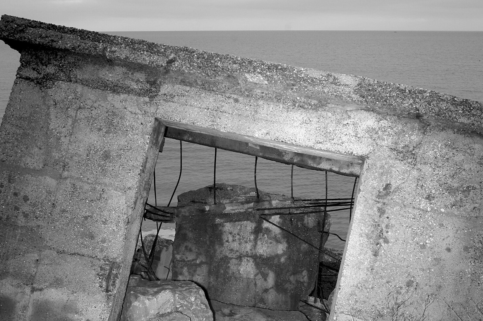 The remains of concrete from A Trip to East Lane, Bawdsey, Suffolk - 28th November 2004