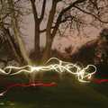 Light trails in front of the walnut tree, Bill's Birthday and Lights in the Dark, Yaxley and Brome, Suffolk - 11th December 2004