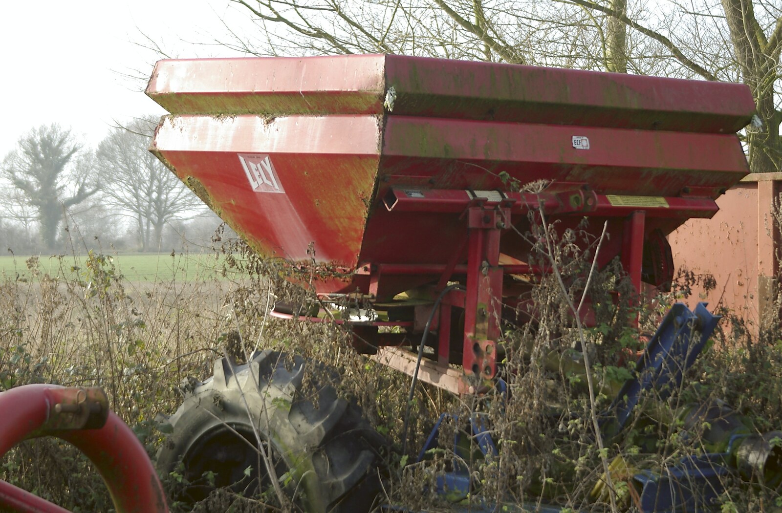 A derelict seed drill from Saturday Moos and a Wander Round the Cowshed, Thrandeston, Suffolk - 11th December 2004