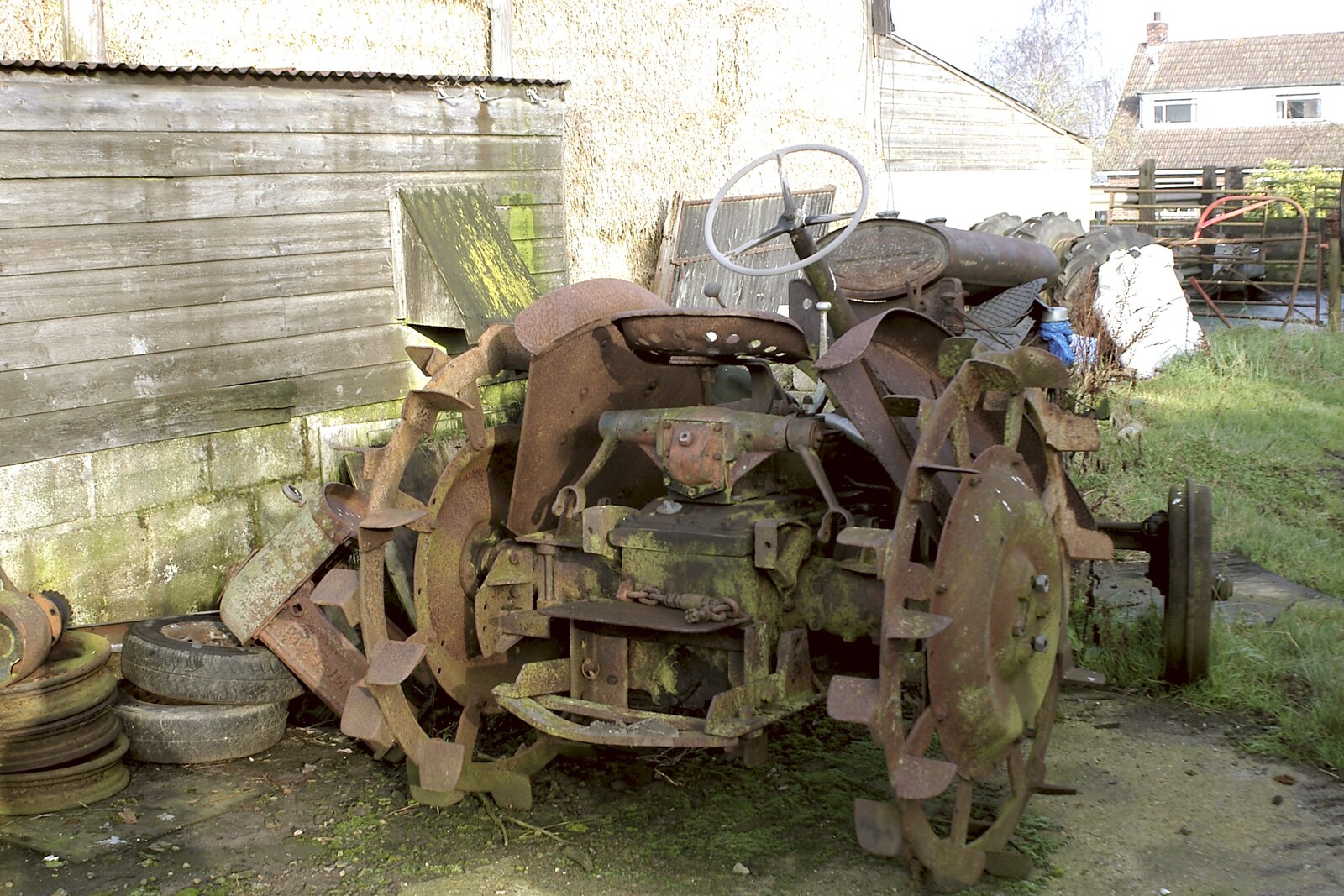 The Fordson tractor from Saturday Moos and a Wander Round the Cowshed, Thrandeston, Suffolk - 11th December 2004