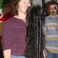 Jo is almost covered by a feather boa, The BBs do Bressingham and a Night in Elsworth, Norfolk and Cambridge - 17th December 2004