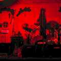 The stage in red light, The BBs do Bressingham and a Night in Elsworth, Norfolk and Cambridge - 17th December 2004