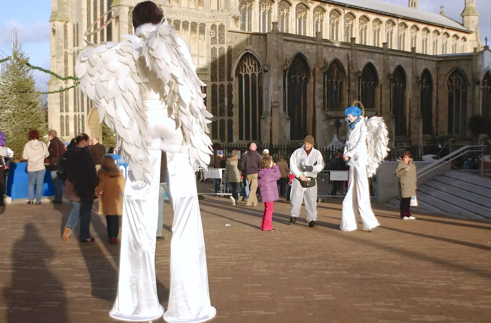 A couple of angels, from Christmas Shopping and a Carol Service, Norwich and Thrandeston - 19th December 2004