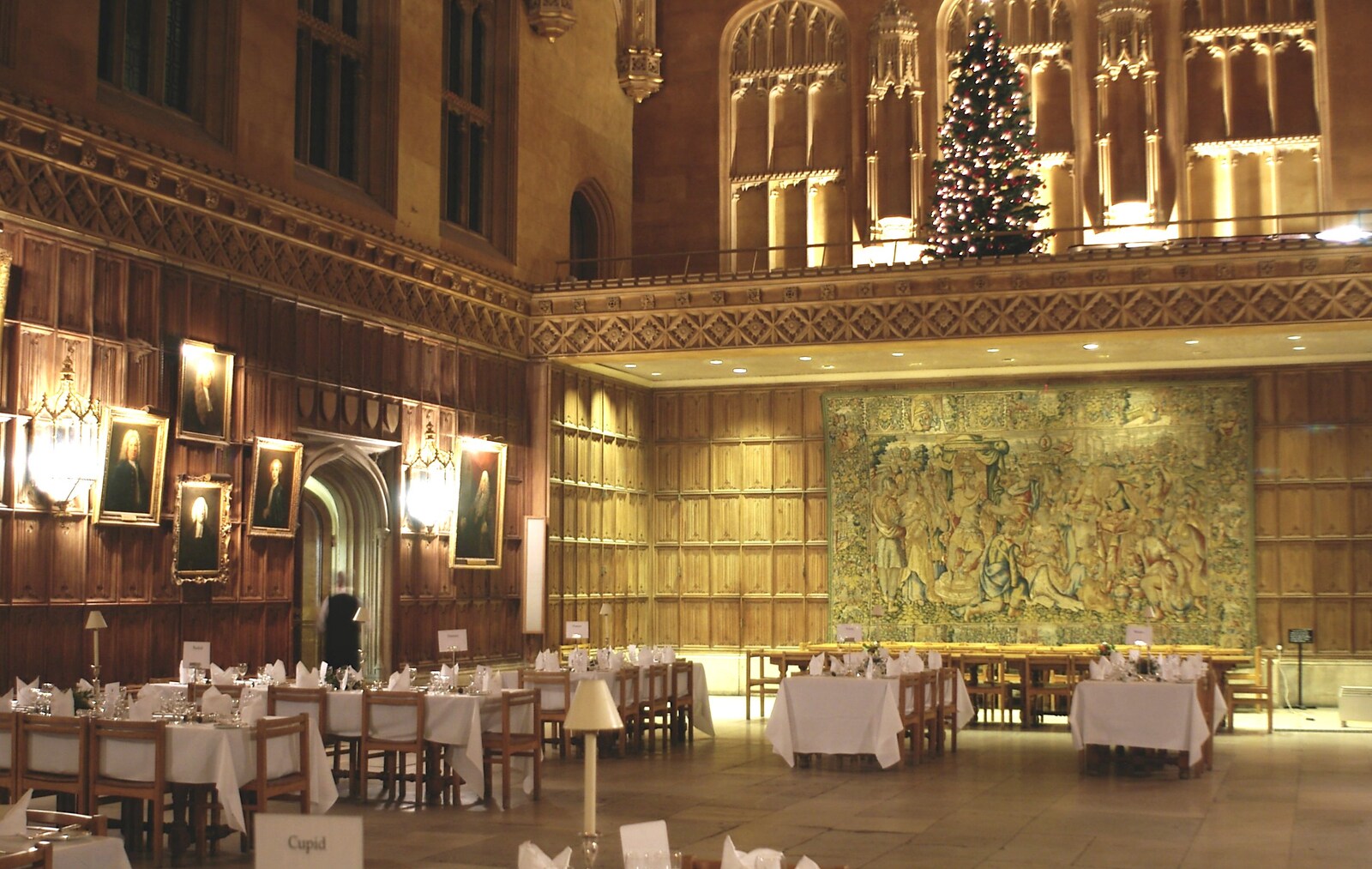 The impressive Great Dining Hall at King's from Qualcomm Cambridge's Christmas Do, King's College, Cambridge - 22nd December 2004