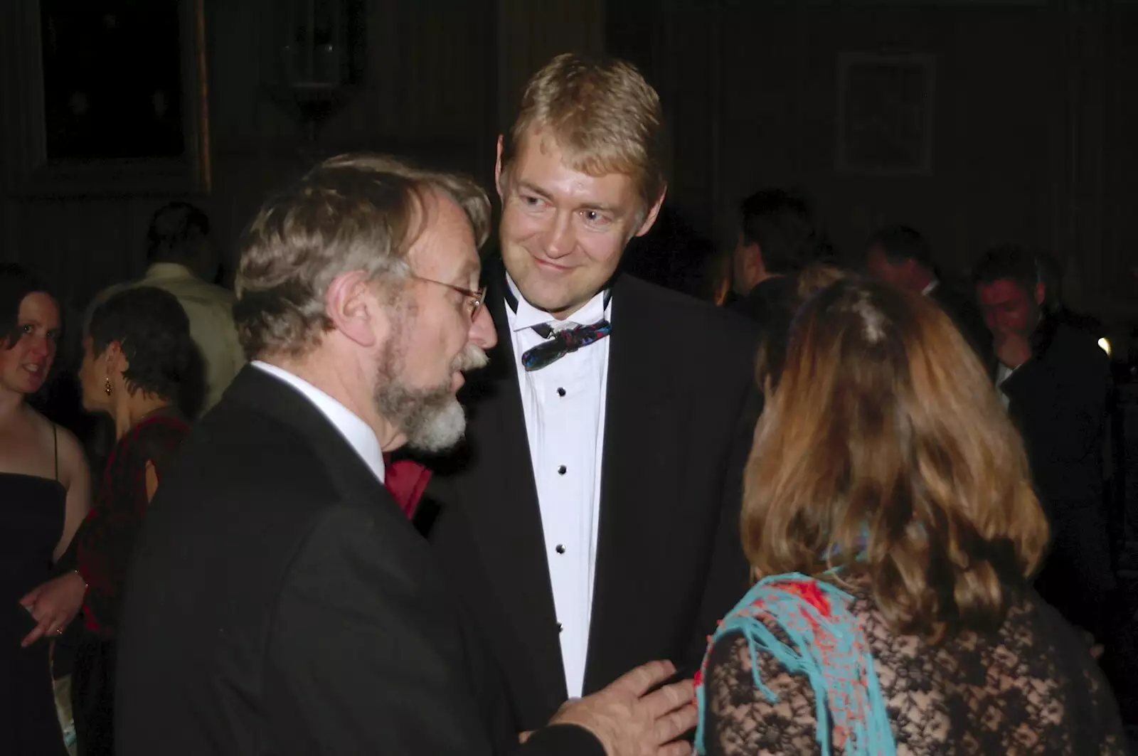 Prof. Ed Candy and Steve Ives, from Qualcomm Cambridge's Christmas Do, King's College, Cambridge - 22nd December 2004