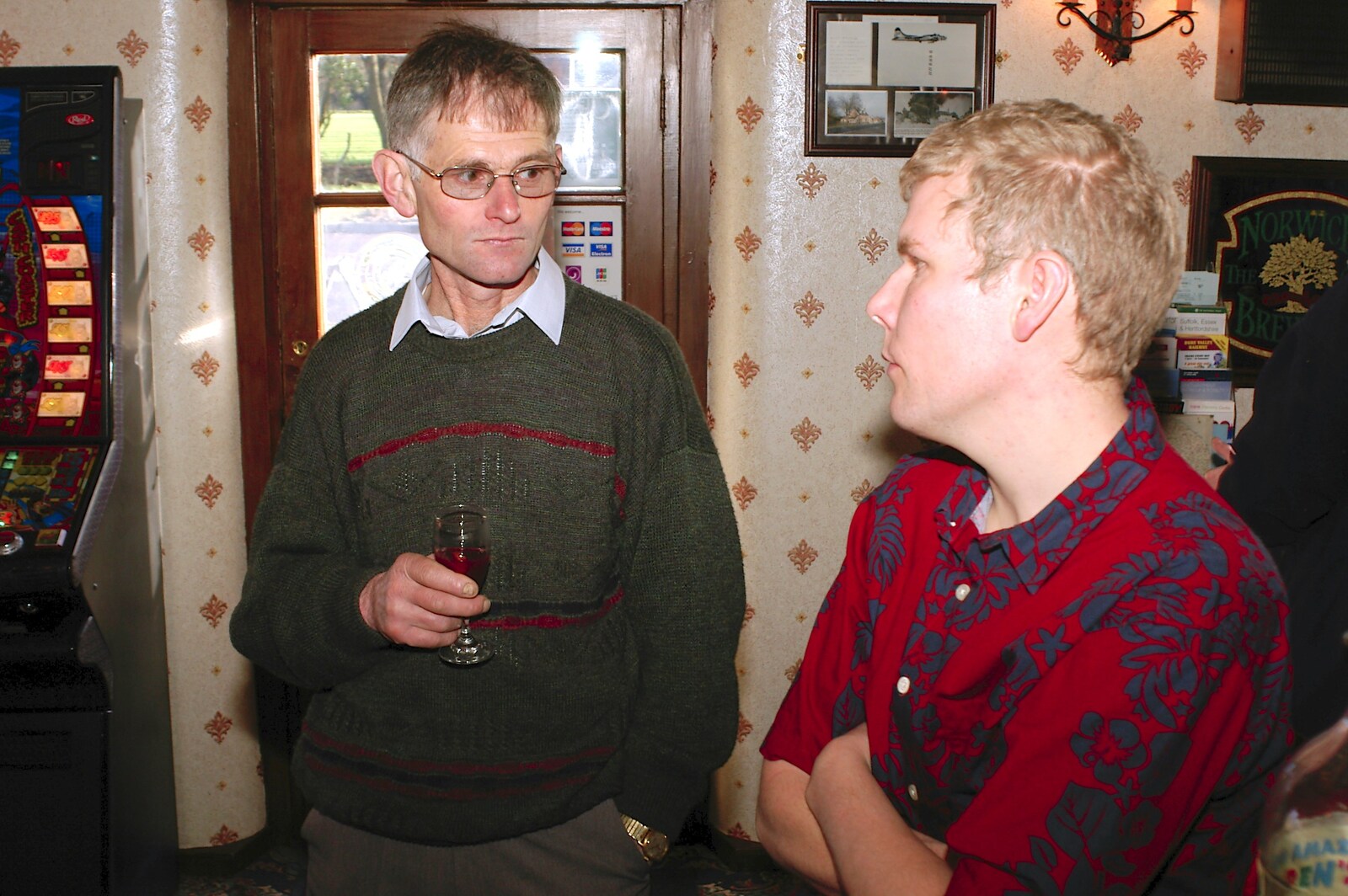 Christmas Day at the Brome Swan, Brome, Suffolk - 25th December 2004: Uncle Mick and Bill