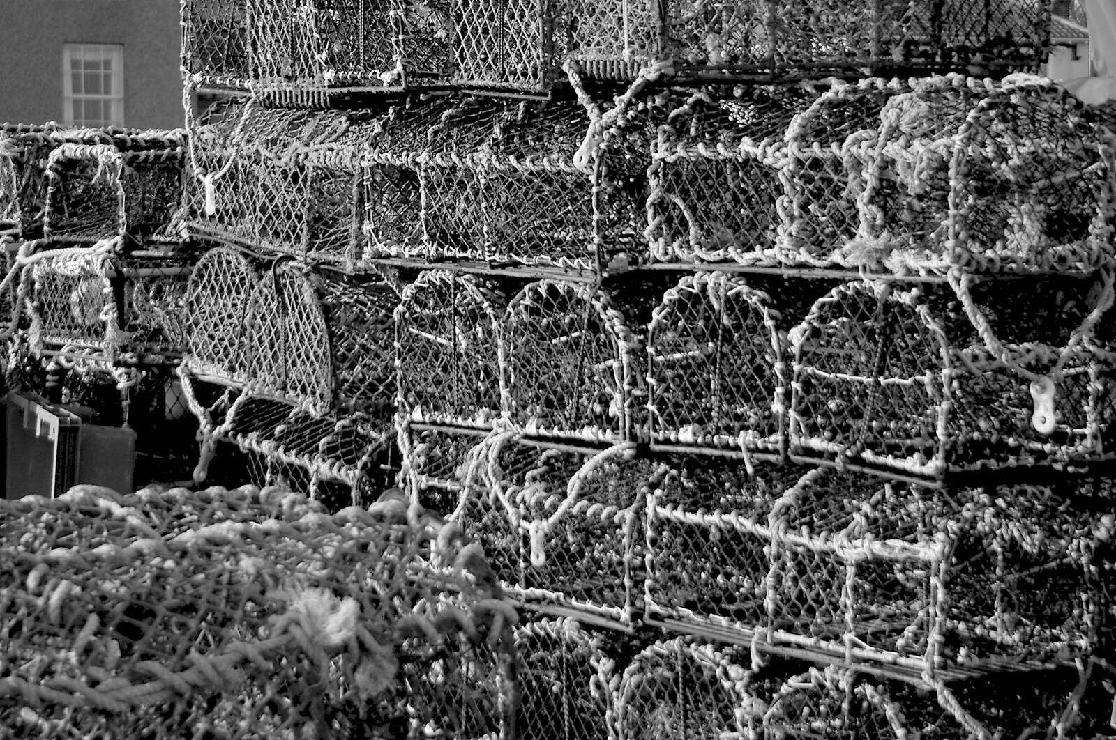 A big pile of lobster pots from A Day with Sis, Matt and the Old Man, Saxmundham, Suffolk - 28th December 2004