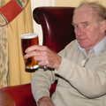 The Old Man raises a glass, A Day with Sis, Matt and the Old Man, Saxmundham, Suffolk - 28th December 2004