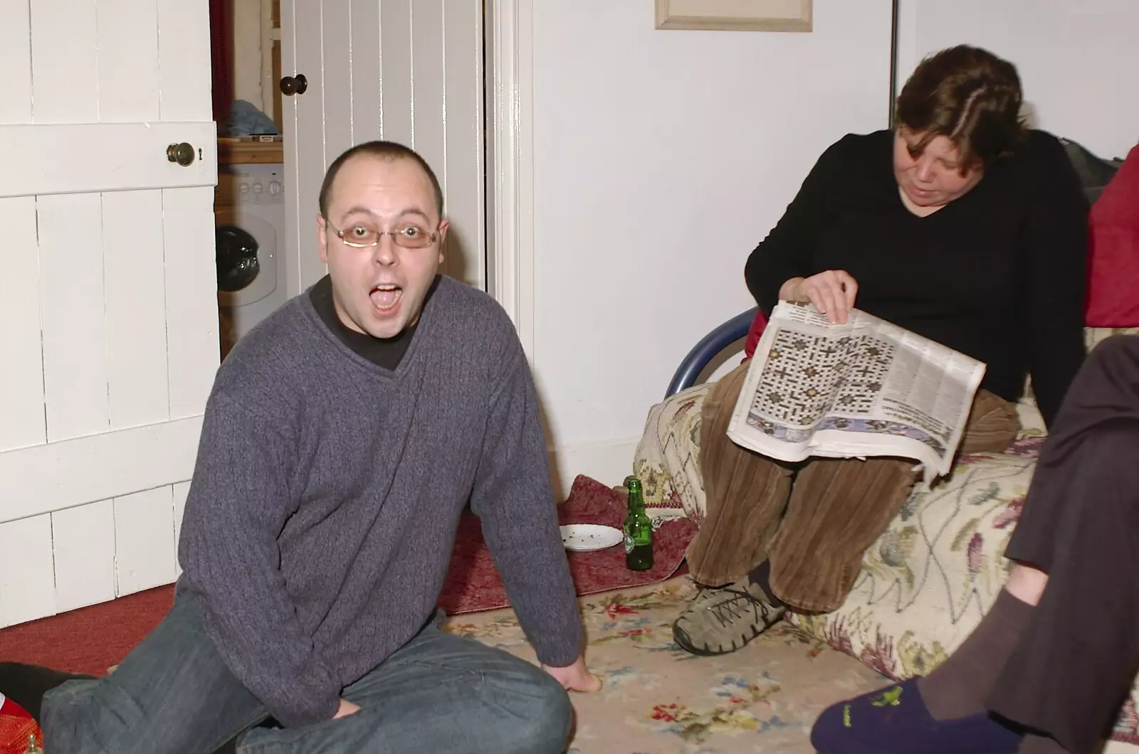 It's Matt's turn to look surprised, from A Day with Sis, Matt and the Old Man, Saxmundham, Suffolk - 28th December 2004