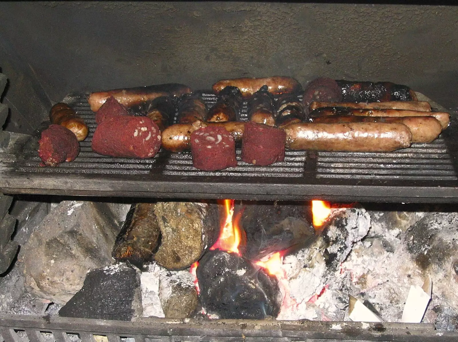 Black pudding and sausages, from Sausages at the Swan Inn, and Revs Gets Decorated, Diss and Brome - 7th January 2005