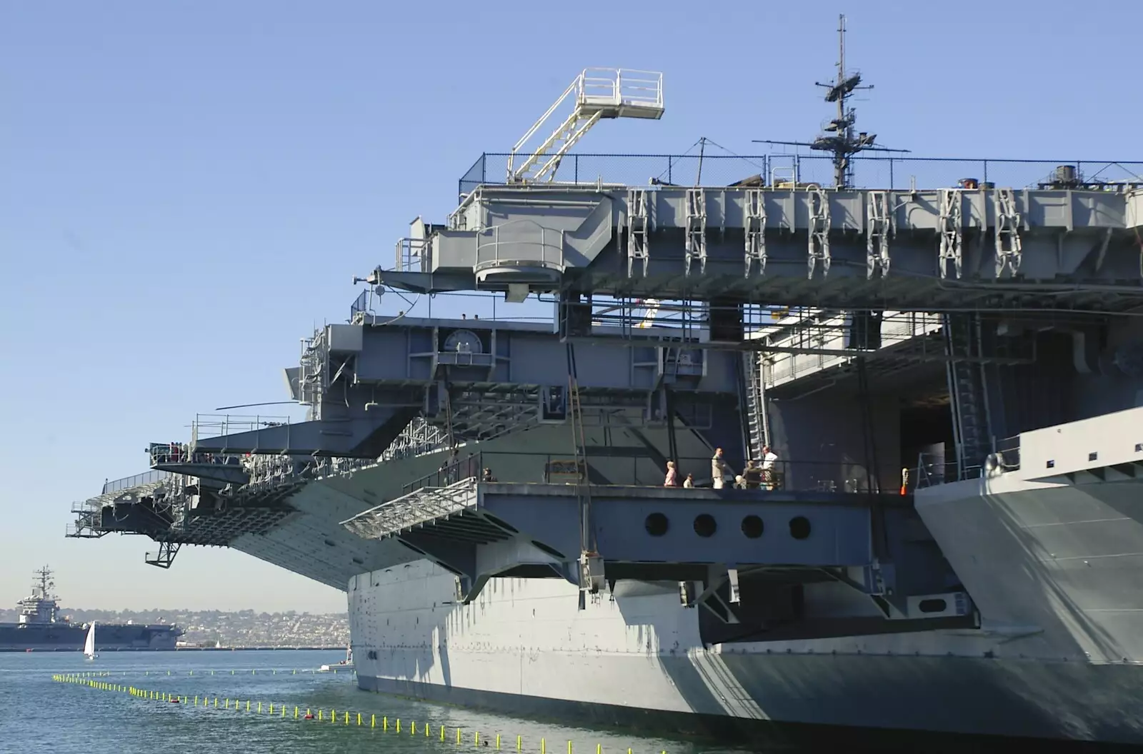 The USS Midway, with the Nimitz in the background, from A Trip to San Diego, California, USA - 11th January 2005