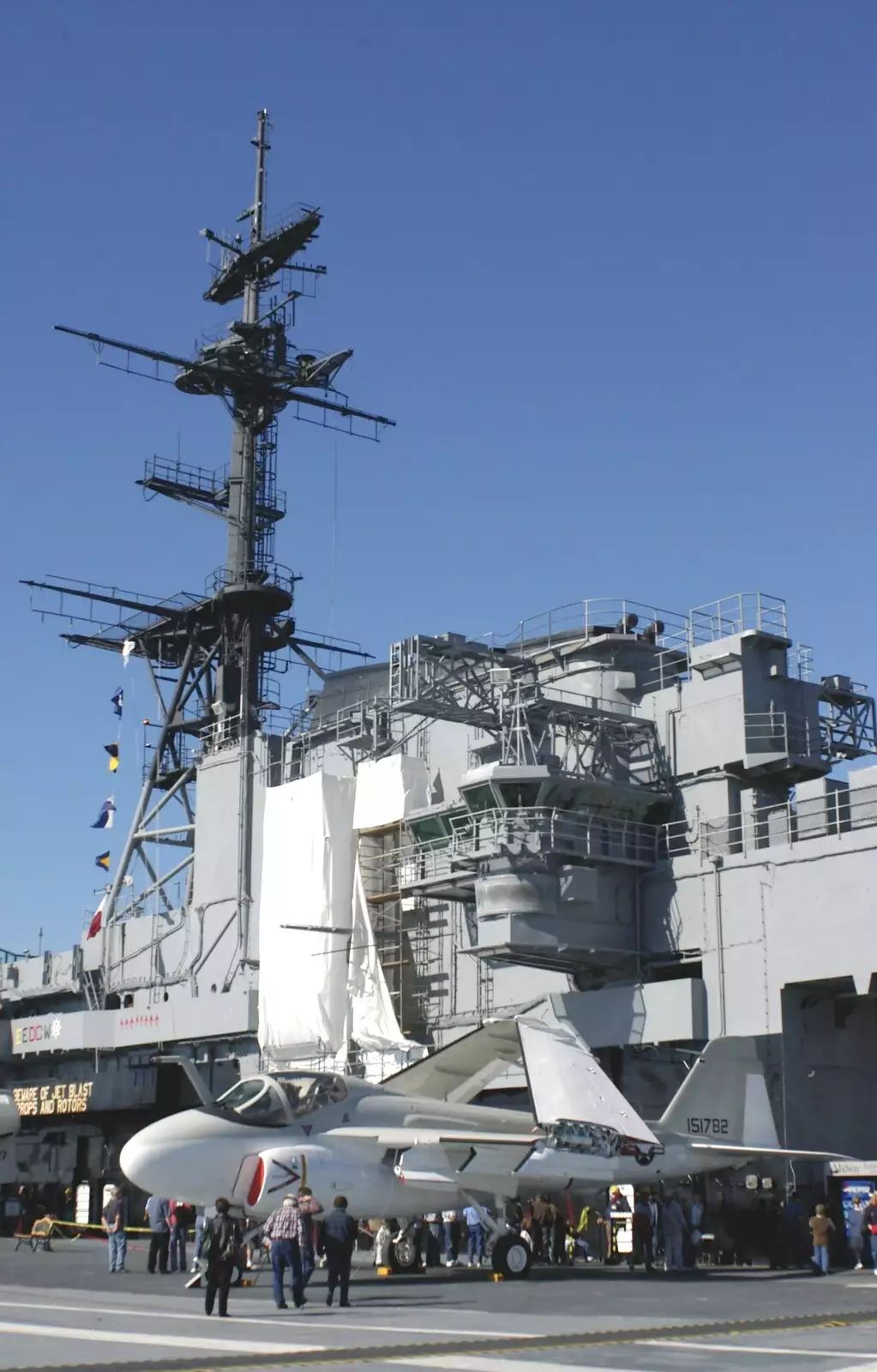 The carrier's 'island' command-and-control centre, from A Trip to San Diego, California, USA - 11th January 2005