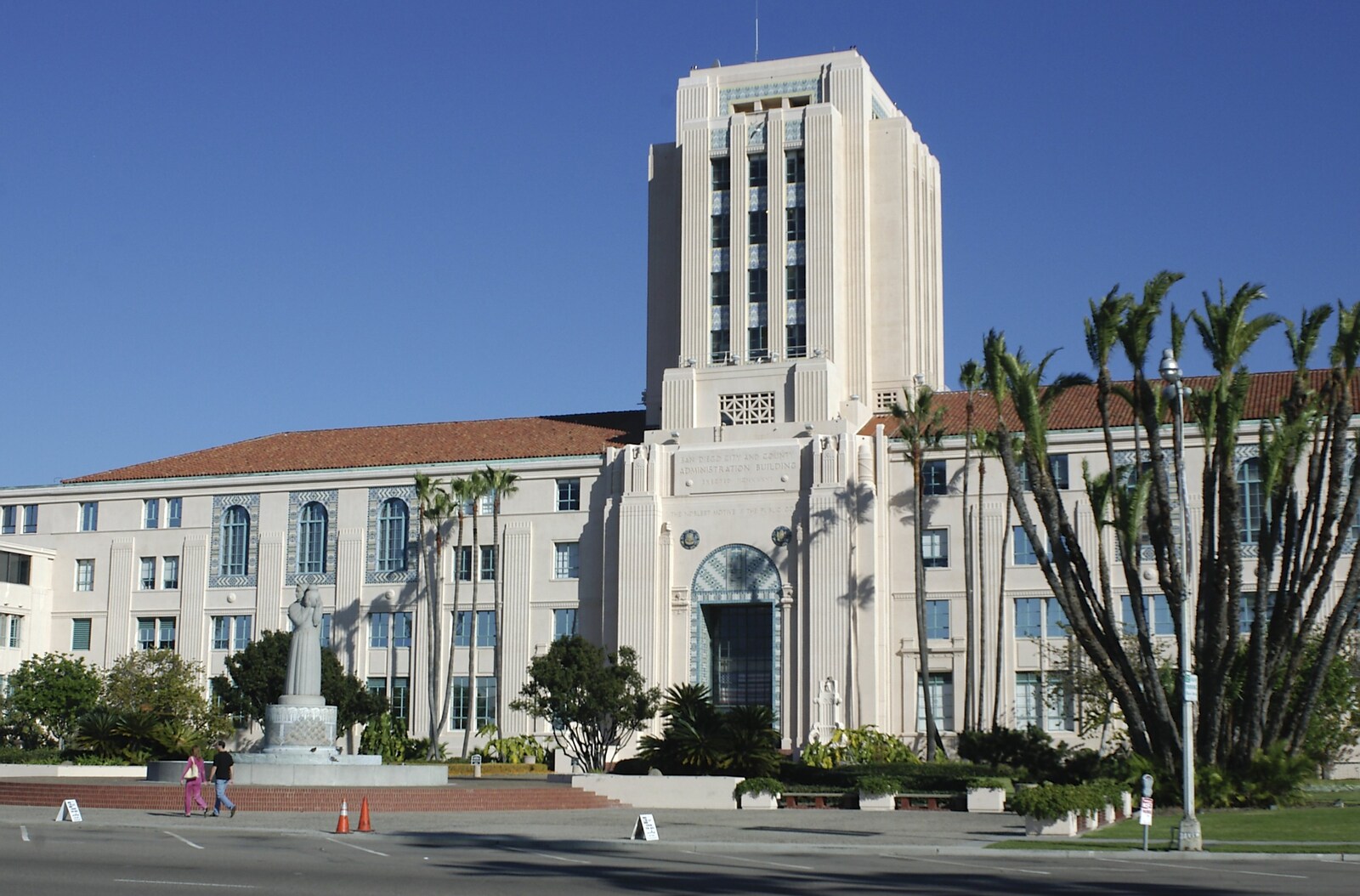 A Trip to San Diego, California, USA - 11th January 2005: A 1930 San Diego administrative building