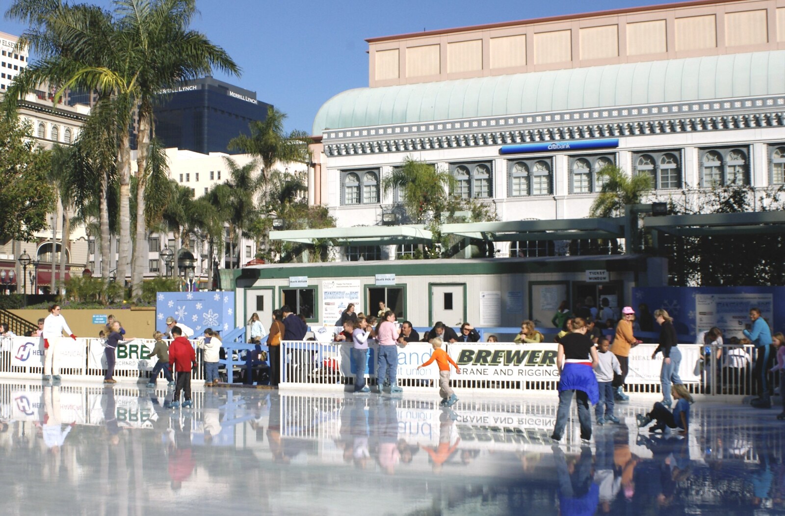 A Trip to San Diego, California, USA - 11th January 2005: An unexpected ice rink