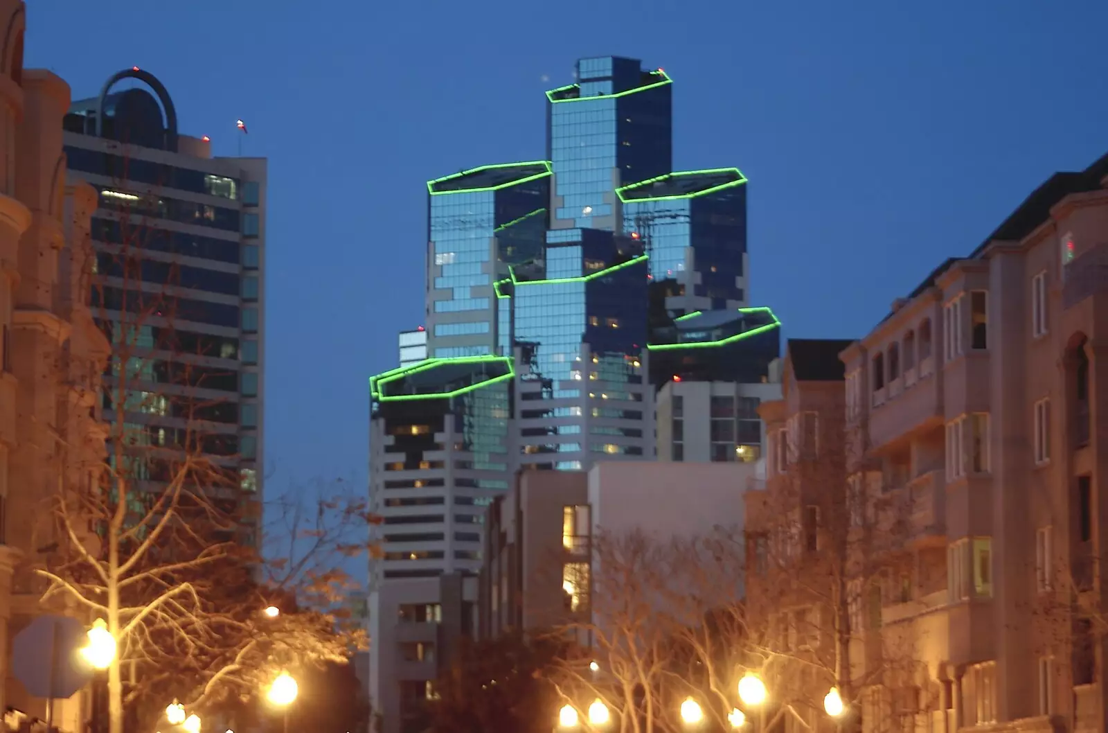 A green-ringed building, from A Trip to San Diego, California, USA - 11th January 2005