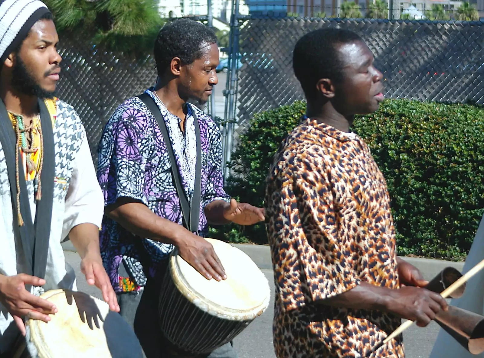 Some traditional drumming, from Martin Luther King Day and Gomez at the Belly Up, San Diego, California, US - 15th January 2005