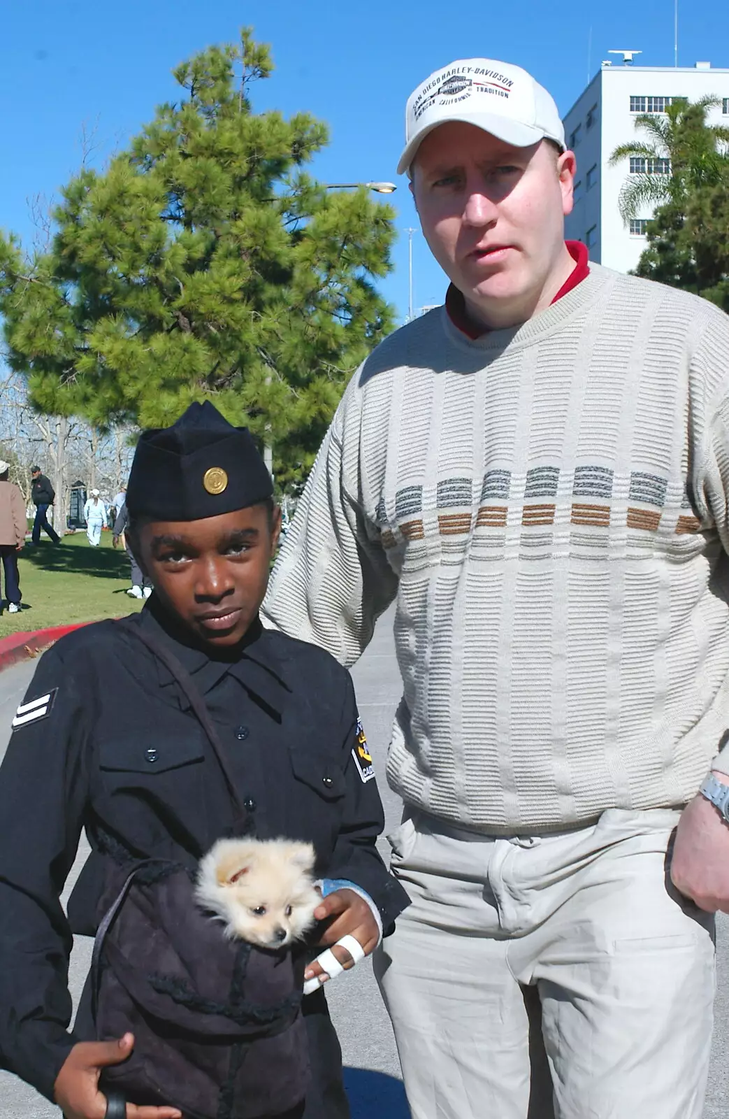 Rusty and the girl with the dog, from Martin Luther King Day and Gomez at the Belly Up, San Diego, California, US - 15th January 2005