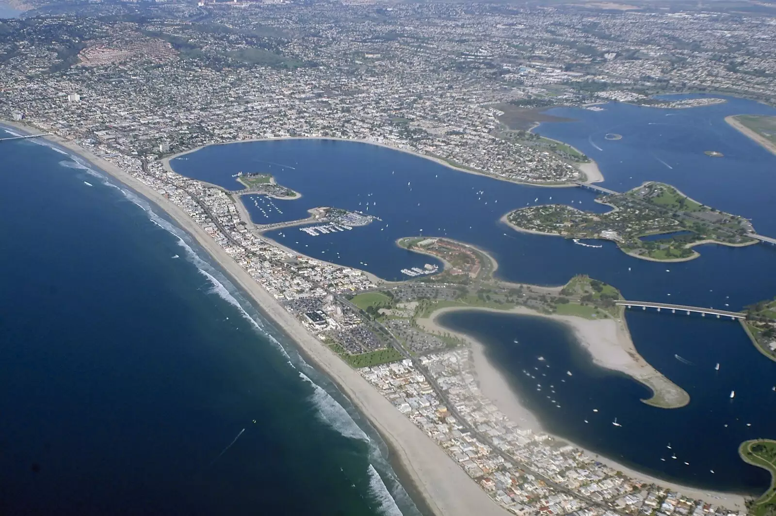 The greater San Diego area and marinas, from A Visit to Sprint, Overland Park, Kansas City, Missouri, US - 16th January 2005