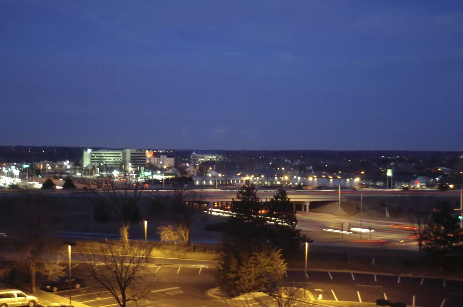 An evening view of I-435 and Metcalf Avenue , from A Visit to Sprint, Overland Park, Kansas City, Missouri, US - 16th January 2005