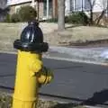 A yellow fire hydrant, up Metcalf Avenue, A Visit to Sprint, Overland Park, Kansas City, Missouri, US - 16th January 2005