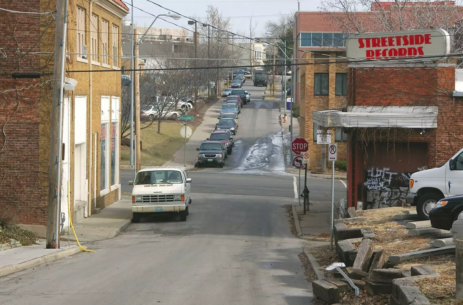 Streetside Records, off-track near Westport, from A Visit to Sprint, Overland Park, Kansas City, Missouri, US - 16th January 2005