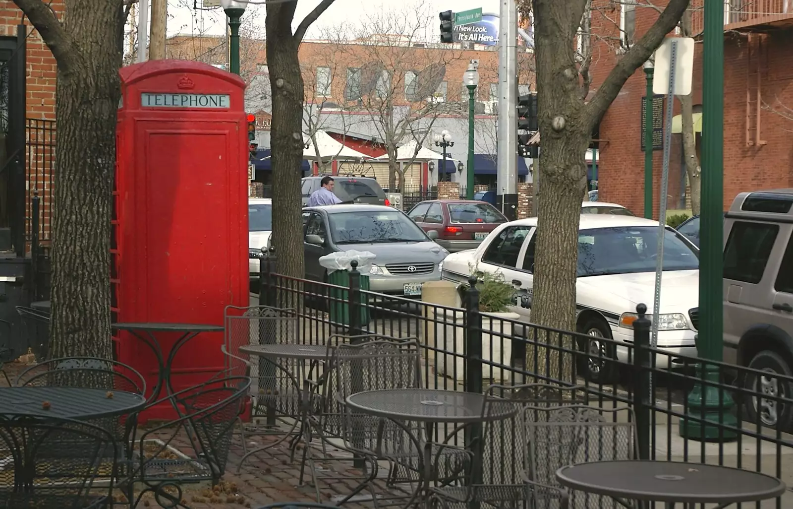 The unexpected sighting of a British K6 phone box, from A Visit to Sprint, Overland Park, Kansas City, Missouri, US - 16th January 2005