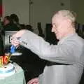 The Old Chap cuts his cake, The Old Man's 70th Birthday, Pontefract, West Yorkshire - 29th January 2005