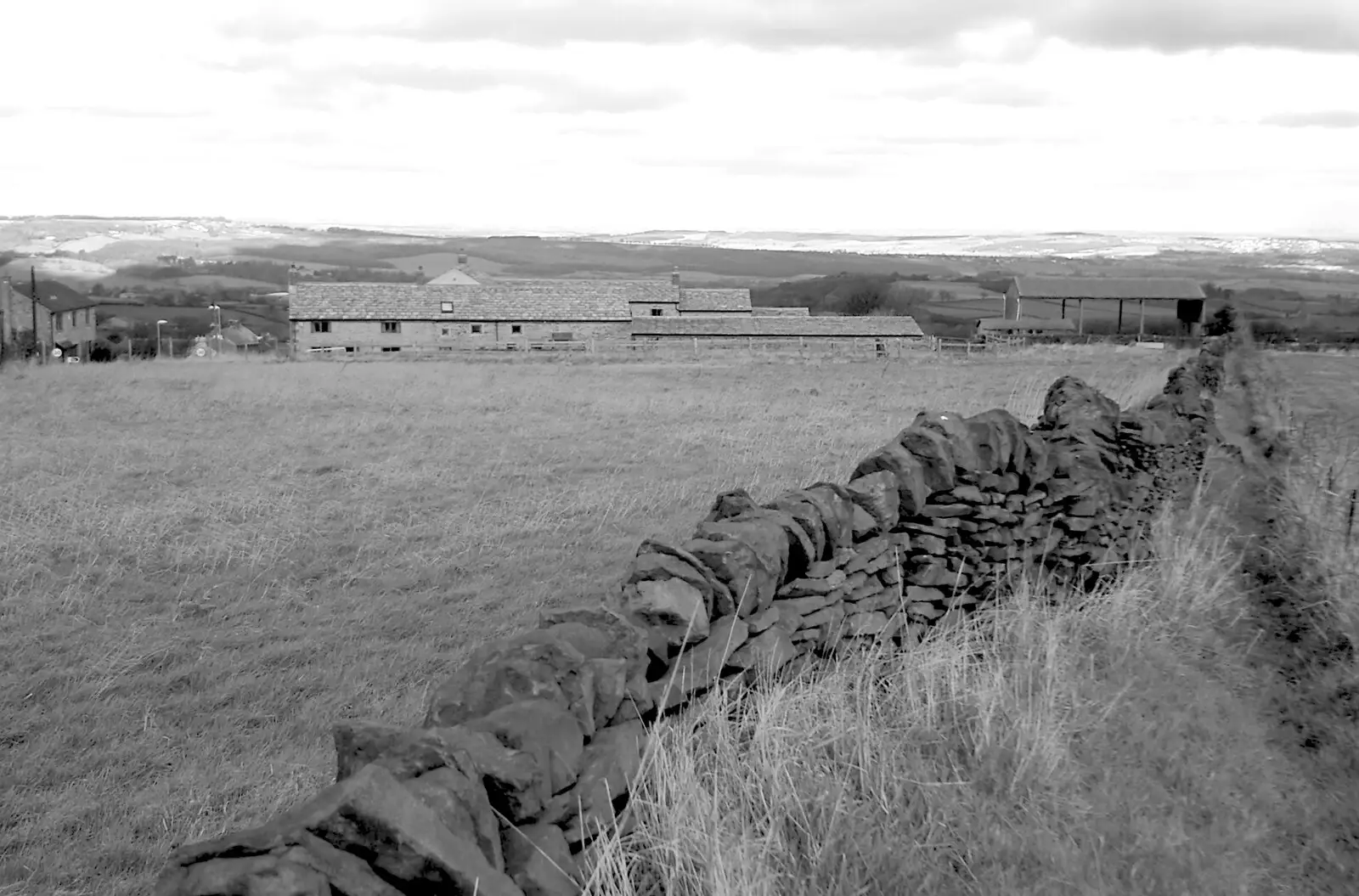 A stone wall at Hoylandswain, from The Old Man's 70th Birthday, Pontefract, West Yorkshire - 29th January 2005