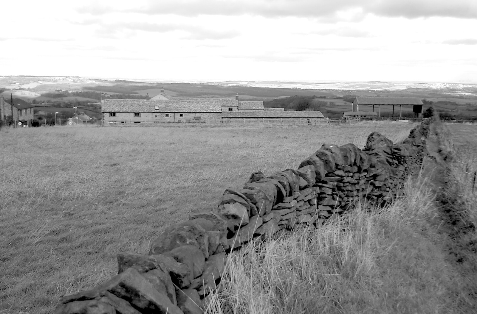 Driving Around Oop North, Hoylandswain, West Yorkshire - 30th January 2005: A stone wall at Hoylandswain