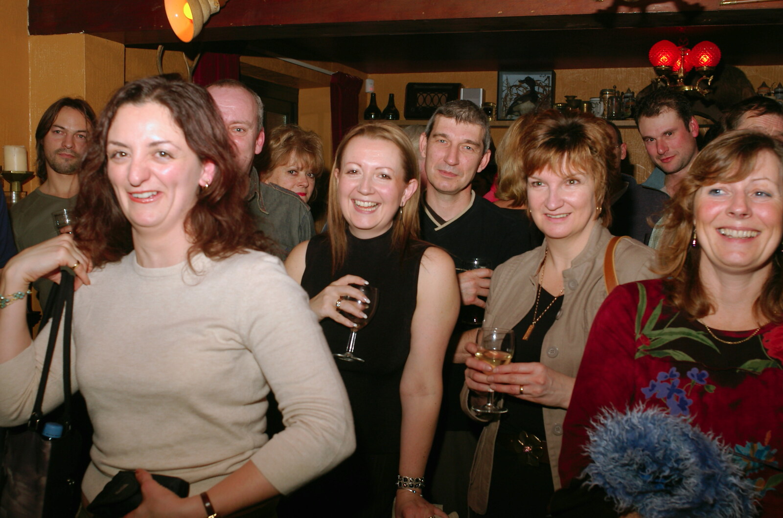 More crowds, plus a BBs fan on the left from Tsunami-Aid at the Greyhound, Botesdale, Suffolk - 5th February 2005