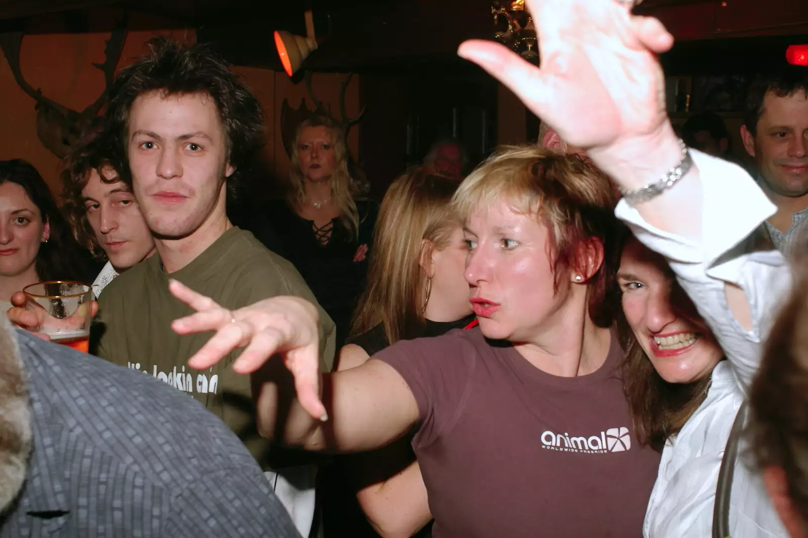 Funky dancing, from Tsunami-Aid at the Greyhound, Botesdale, Suffolk - 5th February 2005