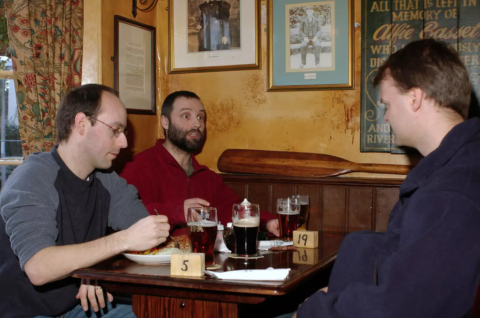 Dave, Craig and Nick in the Green Dragon, from The Green Dragon, Mark Joseph at Revs, and The BBs, Cambridge and Diss  - 16th February 2005