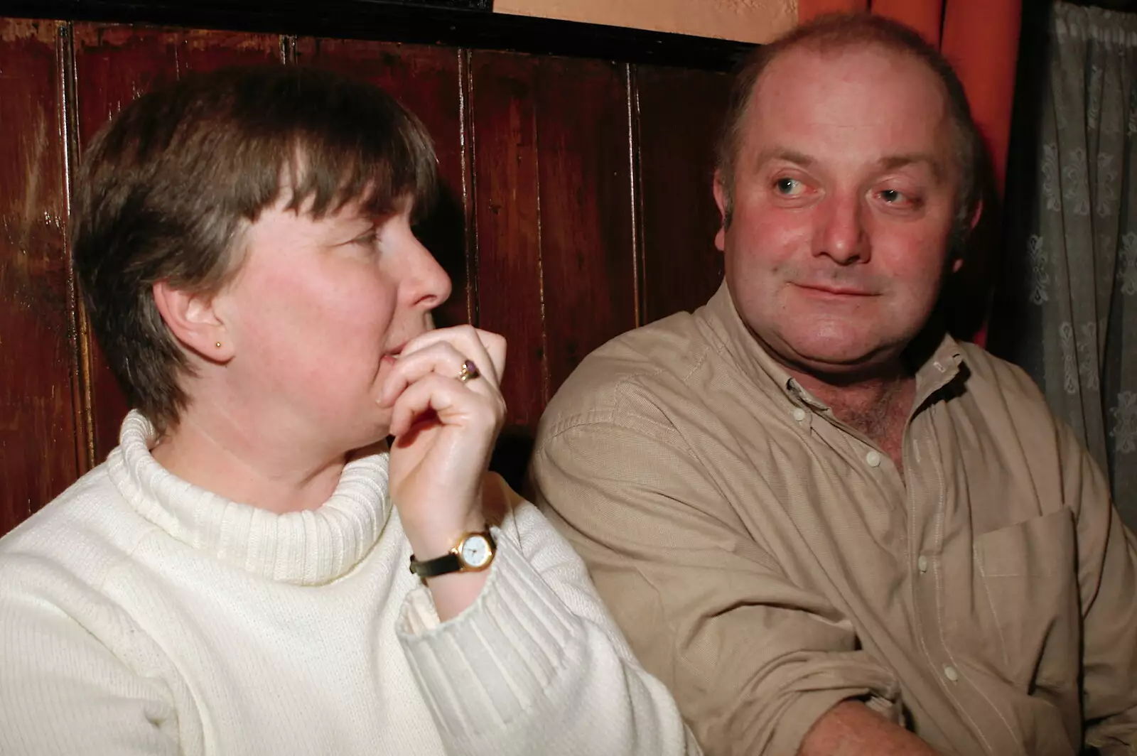 Ian and Mrs C, from Fiddler on the Roof and a Railway Inn Quiz, Gislingham and Mellis, Suffolk - 17th February 2005