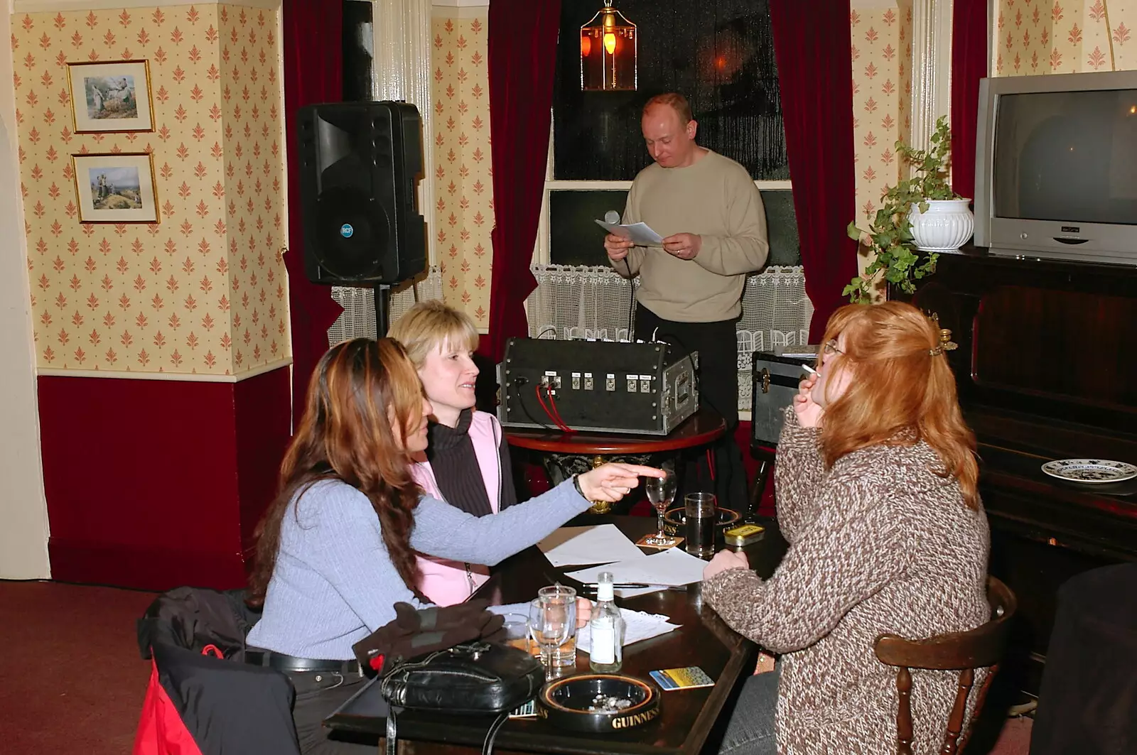 The Railway quiz master, from Fiddler on the Roof and a Railway Inn Quiz, Gislingham and Mellis, Suffolk - 17th February 2005