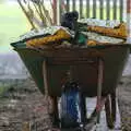 A wheelbarrow full of dead growbags, Fiddler on the Roof and a Railway Inn Quiz, Gislingham and Mellis, Suffolk - 17th February 2005