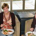 Wendy has a snack, Wendy Leaves "The Lab" and a Snow Day, Cambridge and Brome - 25th February 2005