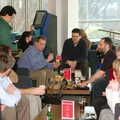 The Trigenix/Qualcomm gang in Bar@24, Wendy Leaves "The Lab" and a Snow Day, Cambridge and Brome - 25th February 2005