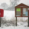 The postbox and village sign, Wendy Leaves "The Lab" and a Snow Day, Cambridge and Brome - 25th February 2005