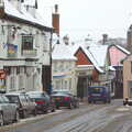 Looking down St. Nicholas Street, Wendy Leaves "The Lab" and a Snow Day, Cambridge and Brome - 25th February 2005