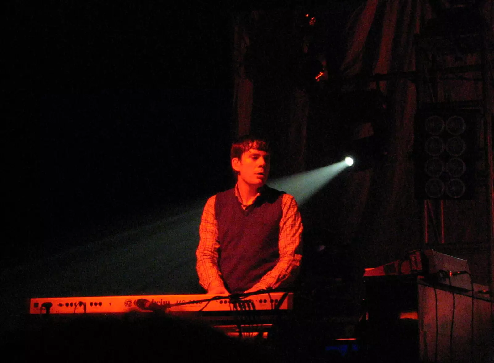 Tim on keyboards, from Athlete and Doves at the UEA, Earlham Road, Norwich, Norfolk - 11th March 2005