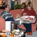 Mother opens a gift, Mike's 70th Birthday, Christchurch, Dorset - 12th March 2005