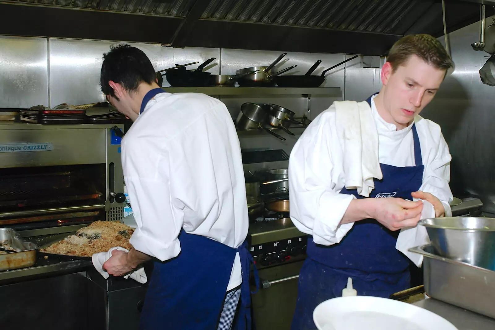 In the Fish Works kitchens, from Mike's 70th Birthday, Christchurch, Dorset - 12th March 2005