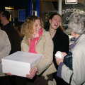 Kim holds the remains of the cake, Mike's 70th Birthday, Christchurch, Dorset - 12th March 2005