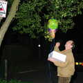 Mike gets his helium-filled fish stuck up a tree, Mike's 70th Birthday, Christchurch, Dorset - 12th March 2005