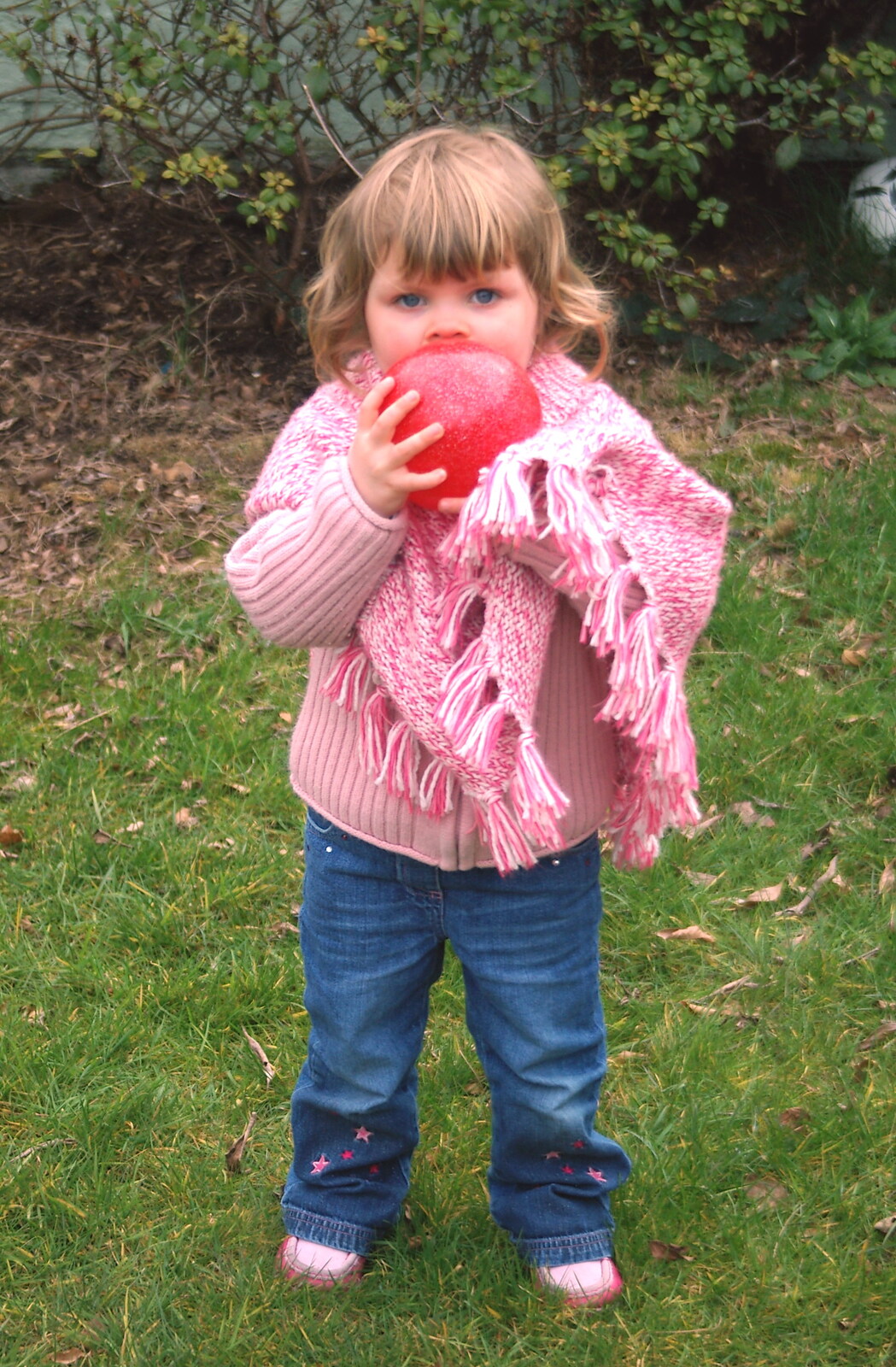 Syd with a ball from A Walk Around Lymington, and Luke Leaves Qualcomm Cambridge - 13th March 2005