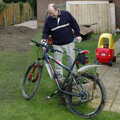 A Walk Around Lymington, and Luke Leaves Qualcomm Cambridge - 13th March 2005, Over in Sway, Hamish is spraying his bike down