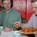 A Walk Around Lymington, and Luke Leaves Qualcomm Cambridge - 13th March 2005, Tim spoons out some sweet and sour