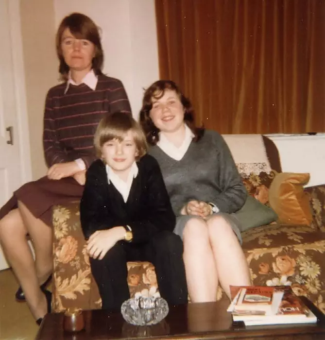 Nosher and Sis with Mother at Danesbury Avenue, from Nosher's Family History - 1980-1985