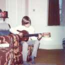 Playing the guitar in the granparent's lounge, Nosher's Family History - 1980-1985