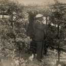 Margaret's father in his garden in Lancashire, c. 1915, Nosher's Family History - 1880-1955
